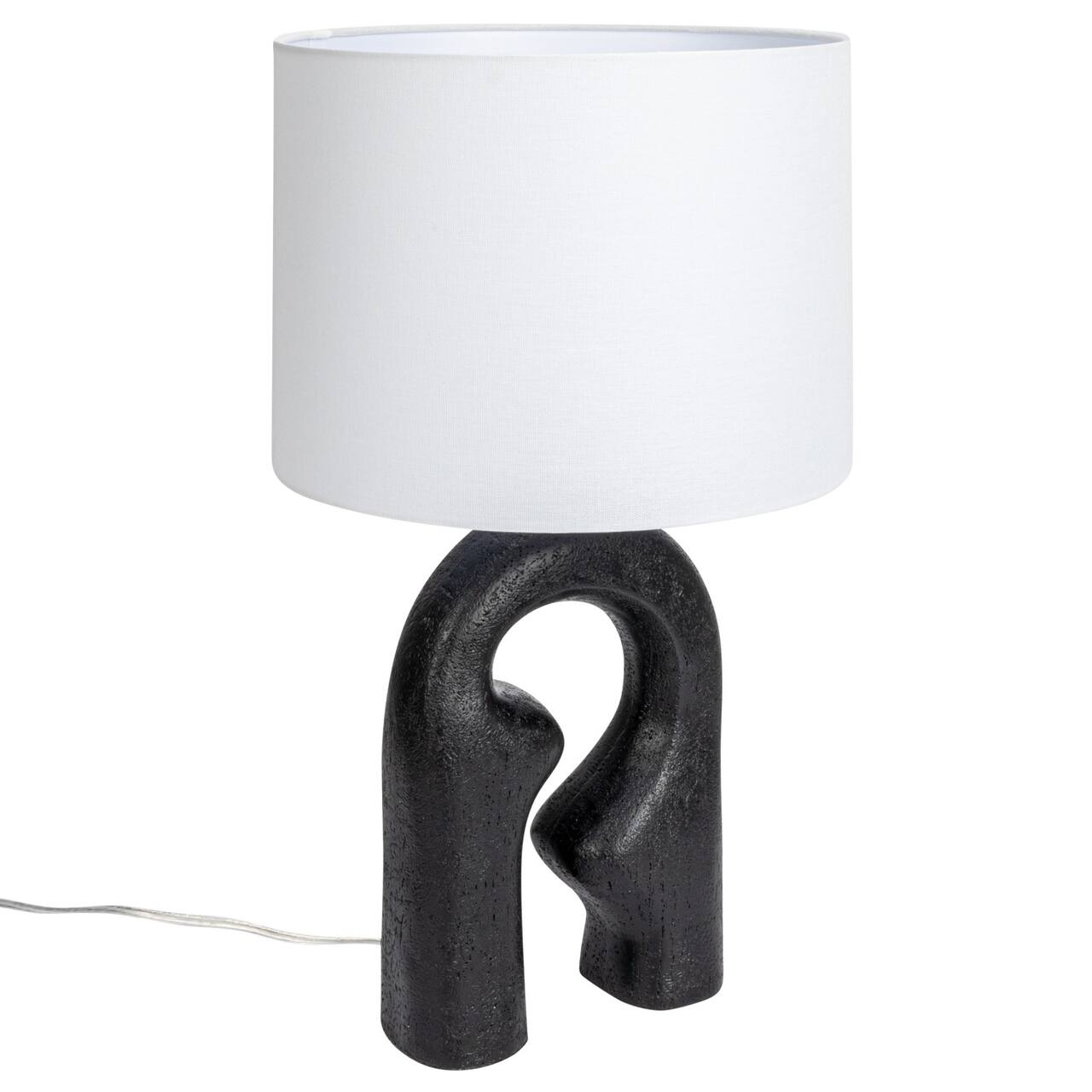 Hello Honey® 24" Abstract Sculptural Table Lamp with Drum Shade